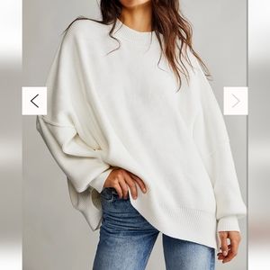 NWT Free People Easy Street Tunic in Painted White